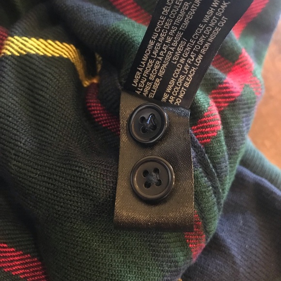 Icone Plaid Tartan Button Down Long Sleeve Collard Shirt Dress size XS - Picture 5 of 10